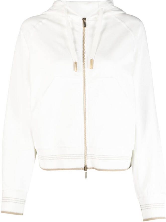 Lorena Antoniazzi Hoodie met rits Wit