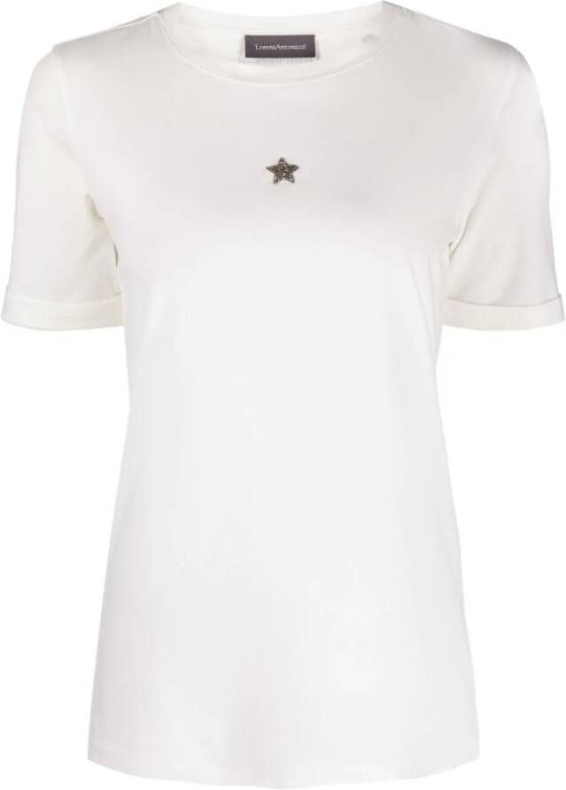 Lorena Antoniazzi T-shirt met sterrenprint Wit