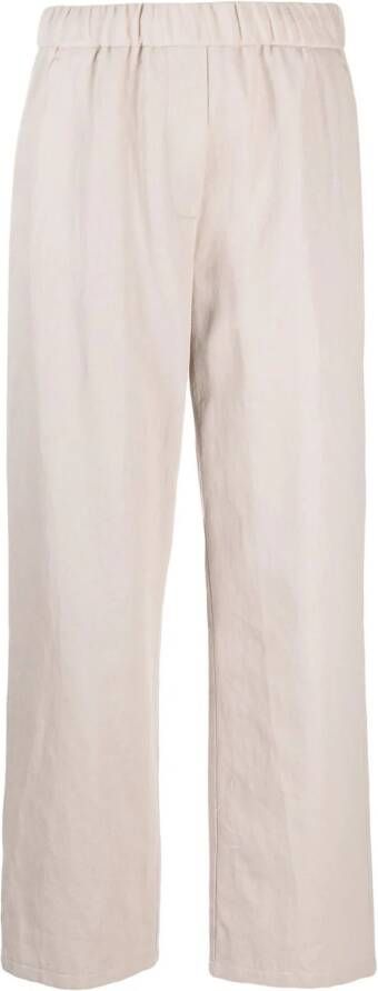 Lorena Antoniazzi Trainingsbroek met wijde pijpen Beige