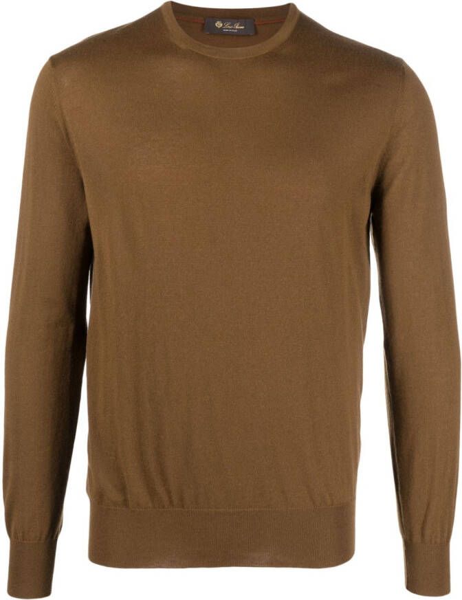 Loro Piana Kasjmier trui Bruin