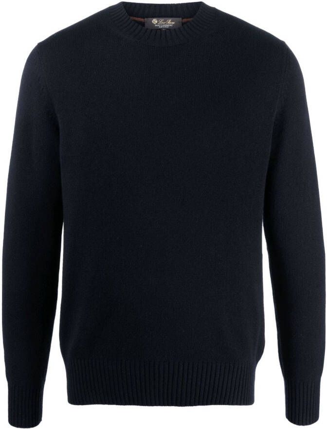 Loro Piana Kasjmier trui Blauw
