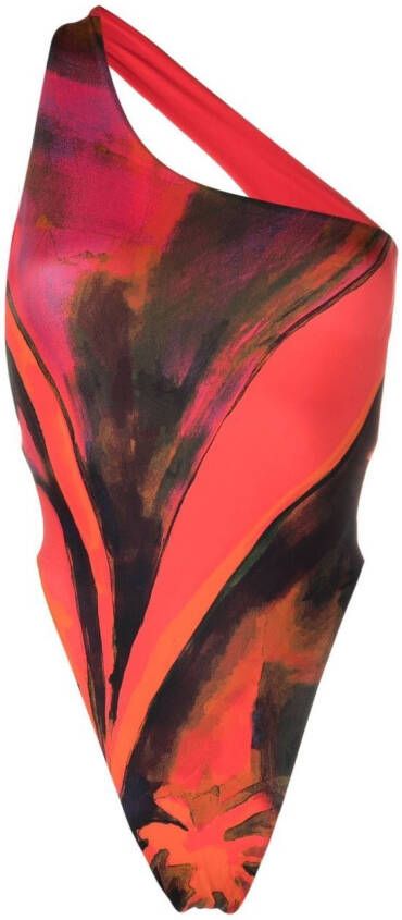 Louisa Ballou Badpak met print Oranje