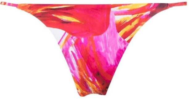Louisa Ballou Bikinislip met abstract patroon Rood