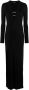Louisa Ballou Maxi-jurk met zijsplitten Zwart - Thumbnail 1