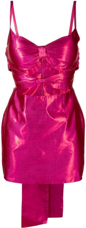 Loulou Mini-jurk met strikdetail Roze
