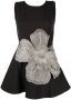 Loulou Mouwloze mini-jurk Zwart - Thumbnail 1