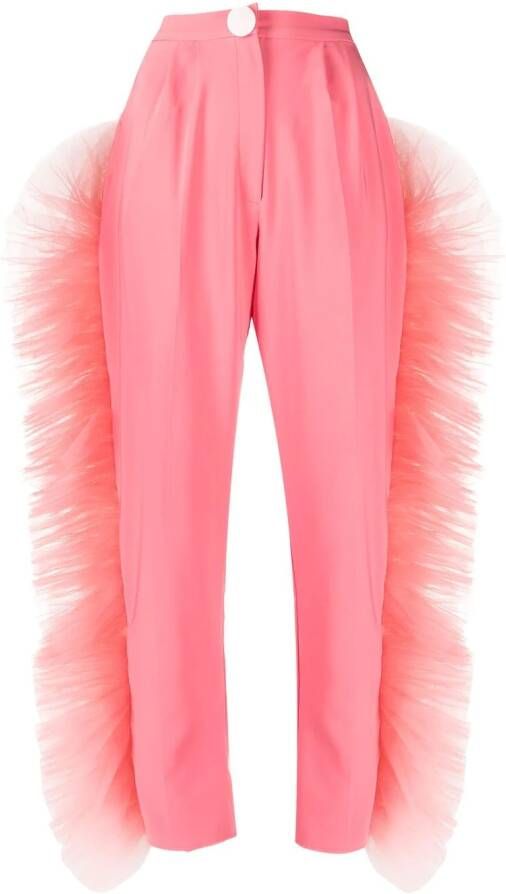 Loulou Pantalon met ruches Roze
