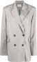 LouLou de Saison Blazer met dubbele rij knopen Beige - Thumbnail 1