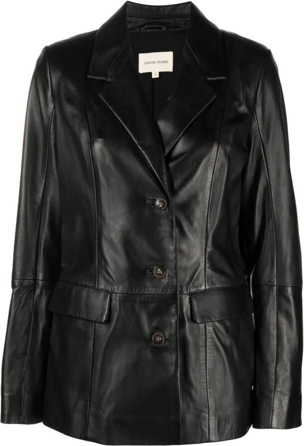 Loulou Studio Blazer met enkele rij knopen Zwart