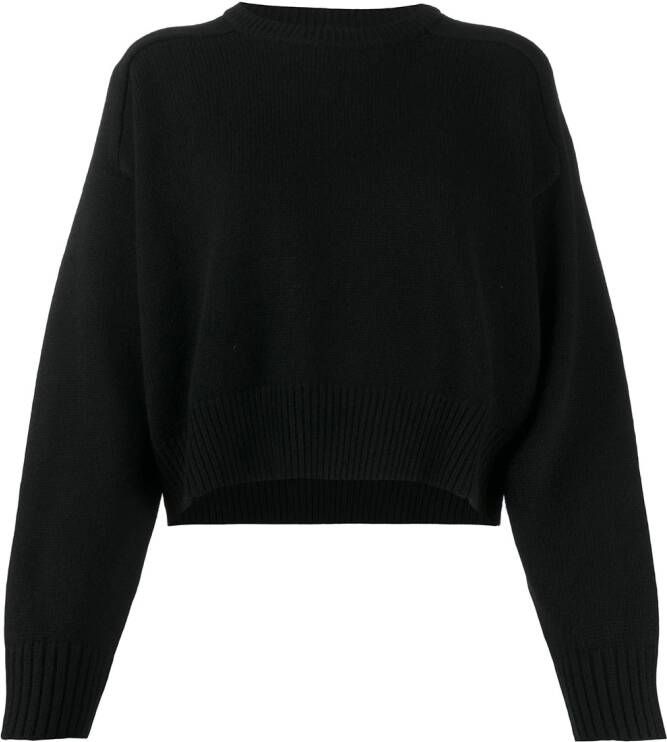 Loulou Studio Cropped trui Zwart