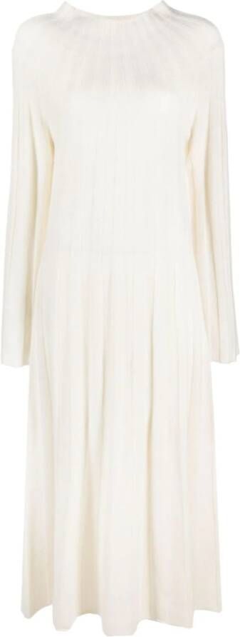 Loulou Studio Kasjmier midi-jurk Beige