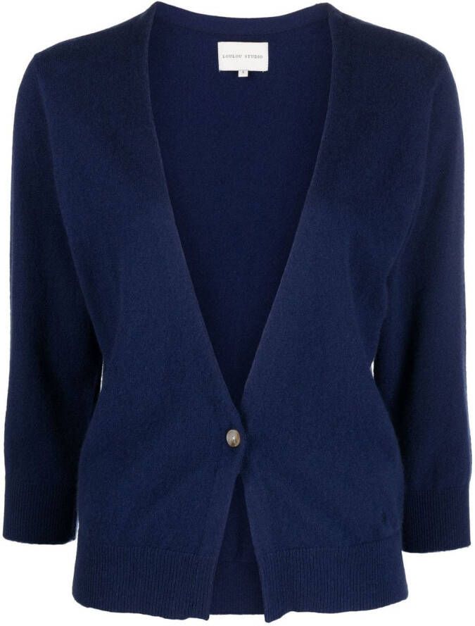 Loulou Studio Kasjmier vest Blauw