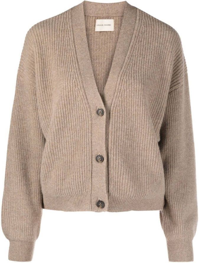 Loulou Studio Kasjmier vest Bruin