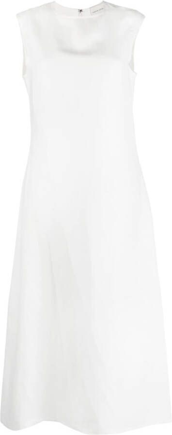 Loulou Studio Mouwloze midi-jurk Wit