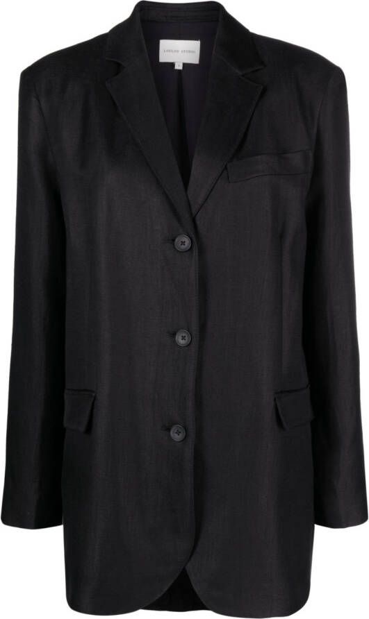 LouLou de Saison Linnen blazer Zwart