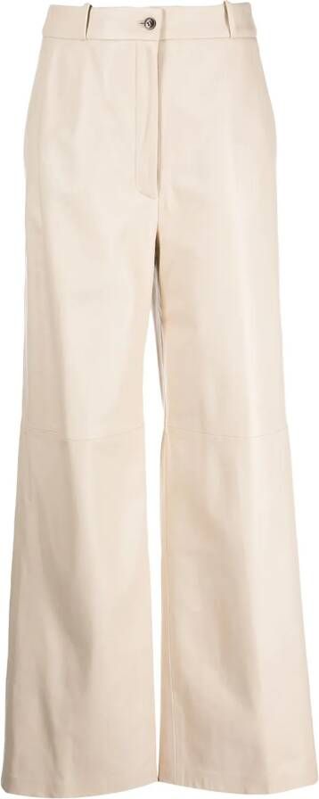 Loulou Studio Straight broek Beige