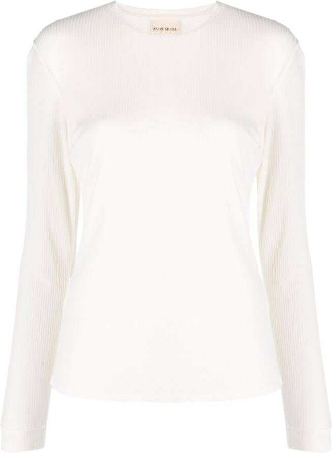 LouLou de Saison Trui met ronde hals Beige