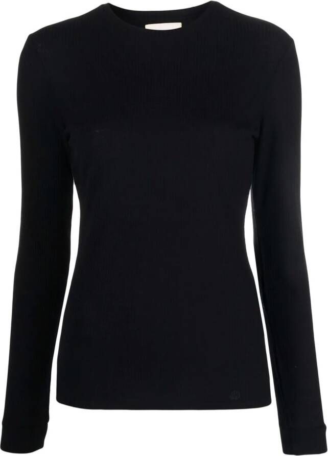 LouLou de Saison Trui met ronde hals Zwart