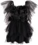 Loulou Tulen mini-jurk Zwart - Thumbnail 1