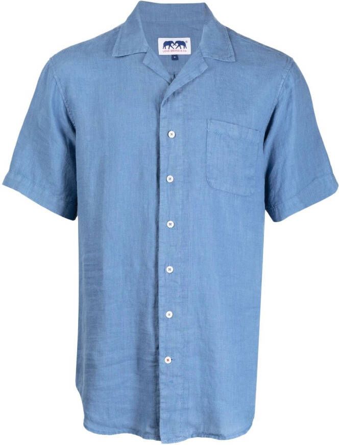 LOVE BRAND & Co. Overhemd met borstzak Blauw
