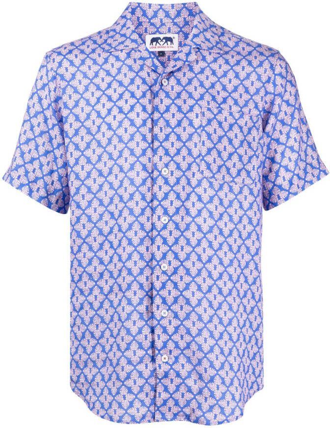 LOVE BRAND & Co. Overhemd met print Blauw