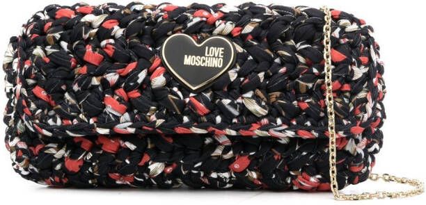 Love Moschino Clutch met logodetail Zwart