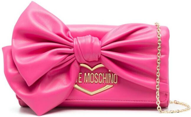 Love Moschino Clutch met strikdetail Roze