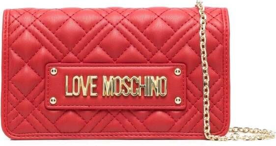 Love Moschino Wallets & Cardholders Casual Zwarte Portemonnee voor Vrouwen Pink Black Dames