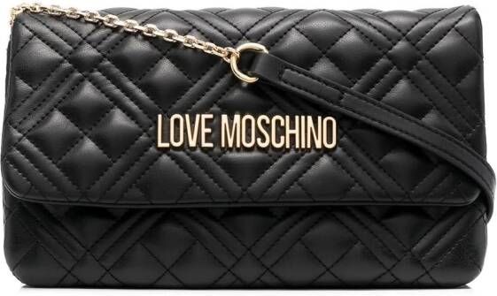 Love Moschino Crossbodytas met logopatch Zwart