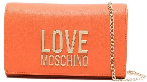 Love Moschino Crossbodytas met logoplakkaat Oranje