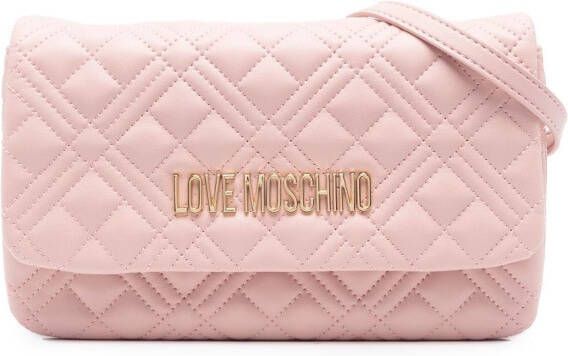 Love Moschino Crossbodytas met logoplakkaat Roze