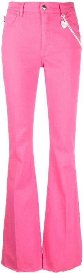 Love Moschino Flared jeans Roze