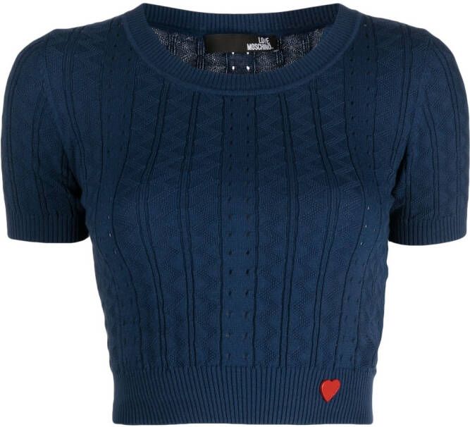Love Moschino Gebreide blouse Blauw