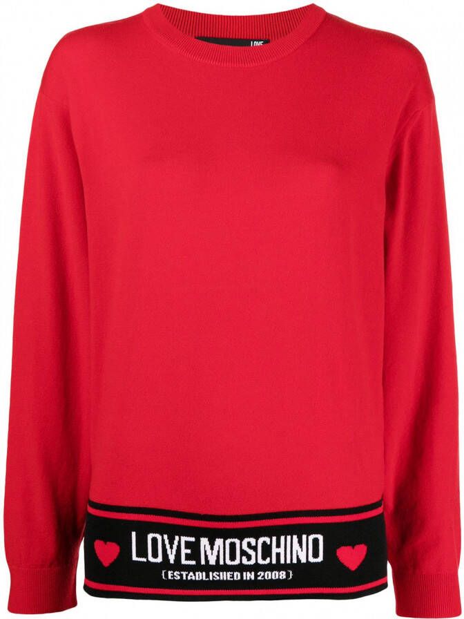 Love Moschino Gebreide trui Rood