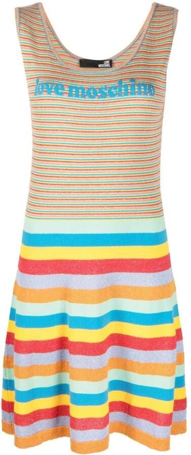 Love Moschino Gestreepte mini-jurk Geel