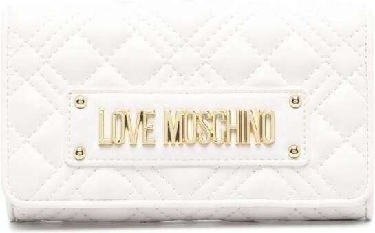Love Moschino Gewatteerde portemonnee Wit