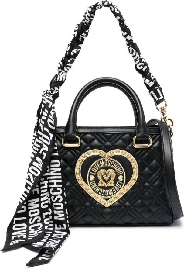 Love Moschino Gewatteerde shopper Zwart