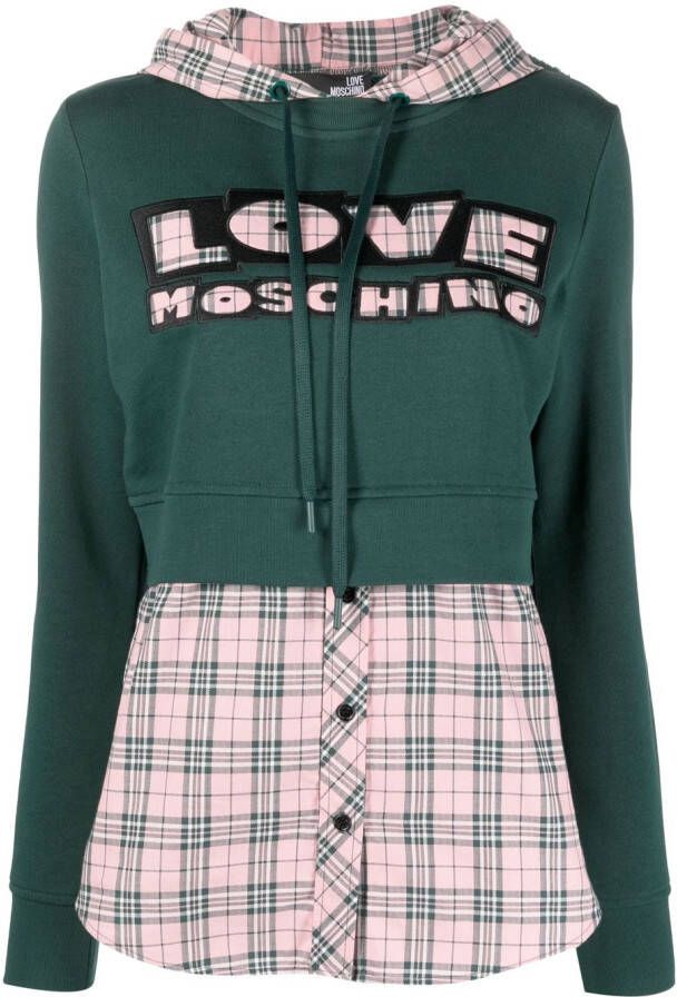 Love Moschino Hoodie met logopatch Groen