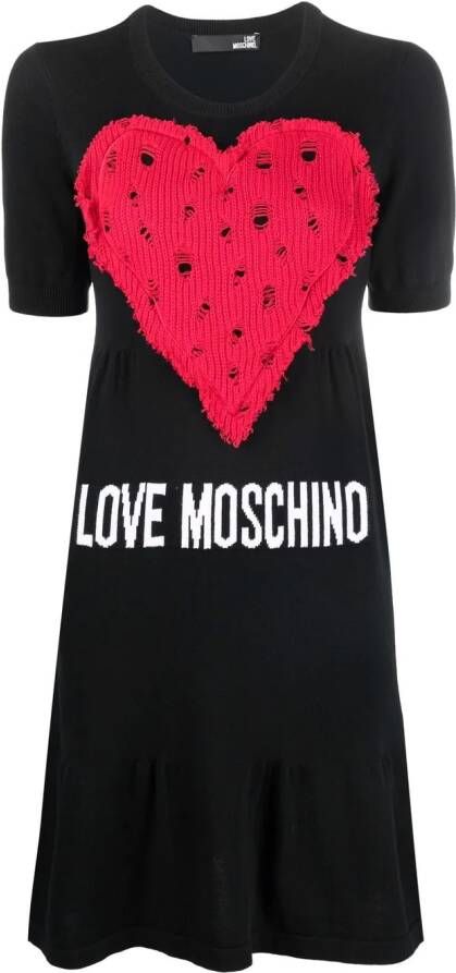 Love Moschino Jurk met A-lijn Zwart