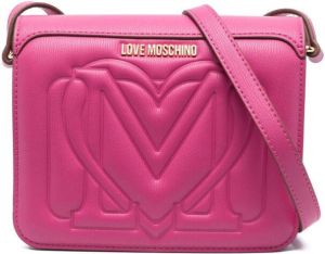 Love Moschino Crossbodytas met logo-reliëf Roze
