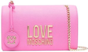 Love Moschino Schoudertas met logo Roze