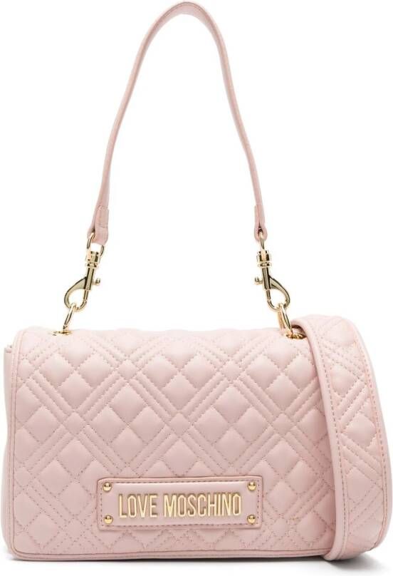 Love Moschino Schoudertas met logo Roze