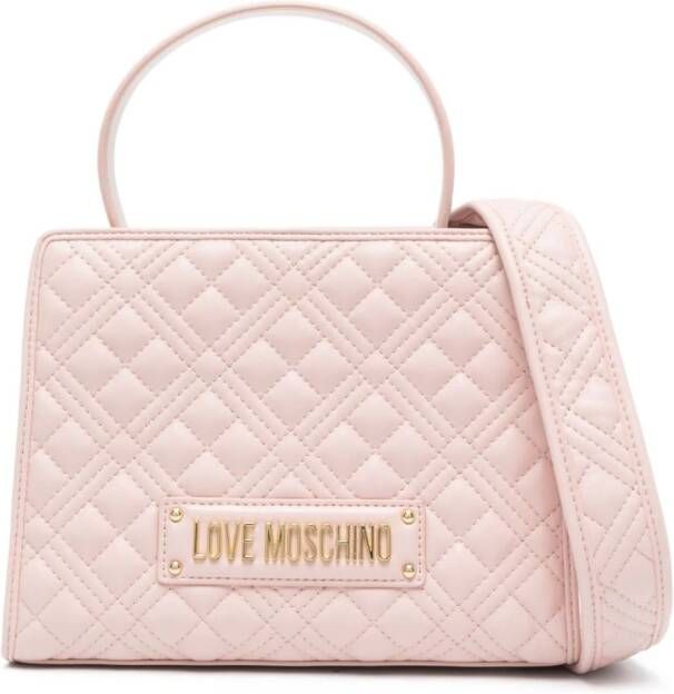 Love Moschino Shopper met logo Roze