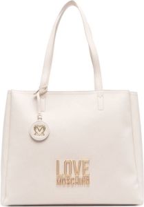 Love Moschino Shopper met logo Beige