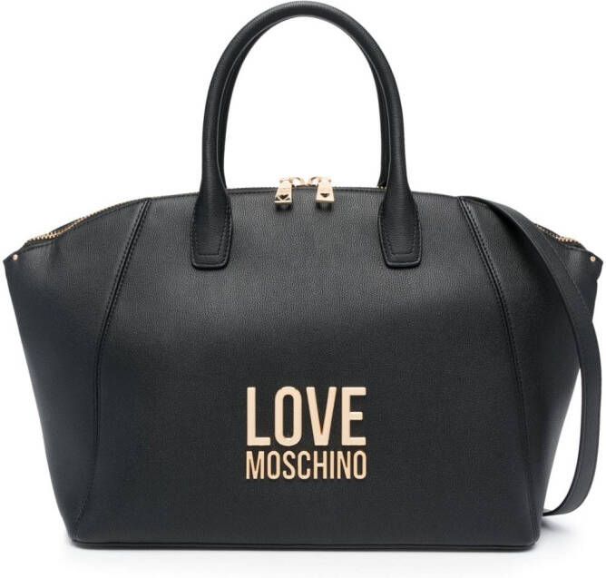 Love Moschino Shopper met logo Zwart