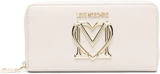 Love Moschino Portemonnee met logoplakkaat Beige