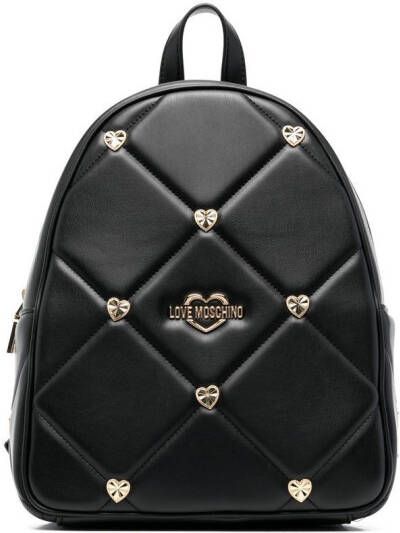 Love Moschino Rugzak met logoplakkaat Zwart
