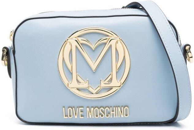 Love Moschino Boekentas met logoplakkaat Blauw