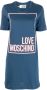 Love Moschino T-shirtjurk met logoprint Blauw - Thumbnail 1