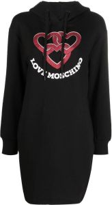 Love Moschino Sweaterjurk met logoprint Zwart
